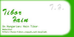 tibor hain business card